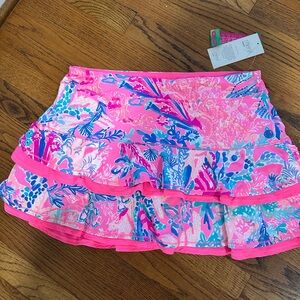 Lilly Pulitzer Pink and Blue Floral Skirt